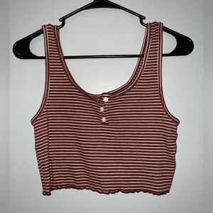 American Eagle Striped Crop Top